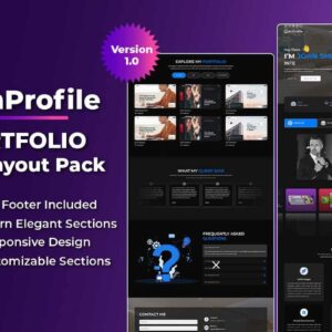 QdinProfile (Dark) | Personal Portfolio Divi Layout Pack